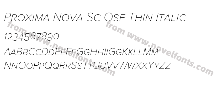 Proxima Nova Sc Osf Thin ItalicPreview