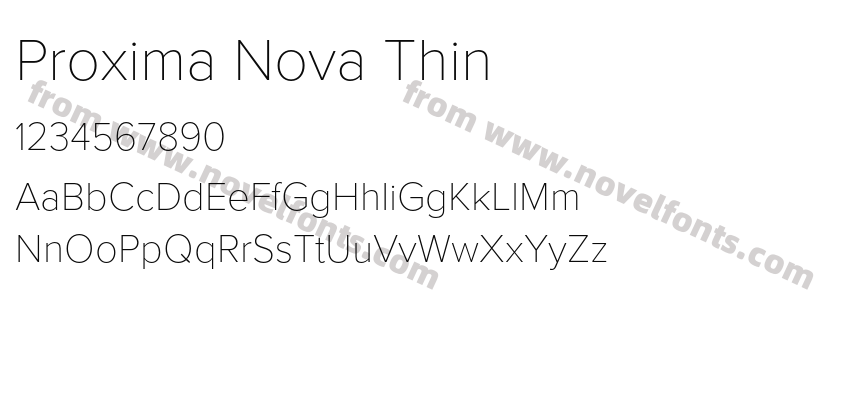 Proxima Nova ThinPreview