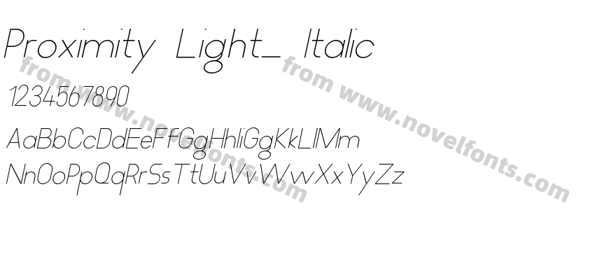 Proximity Light_ ItalicPreview