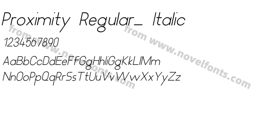 Proximity Regular_ ItalicPreview