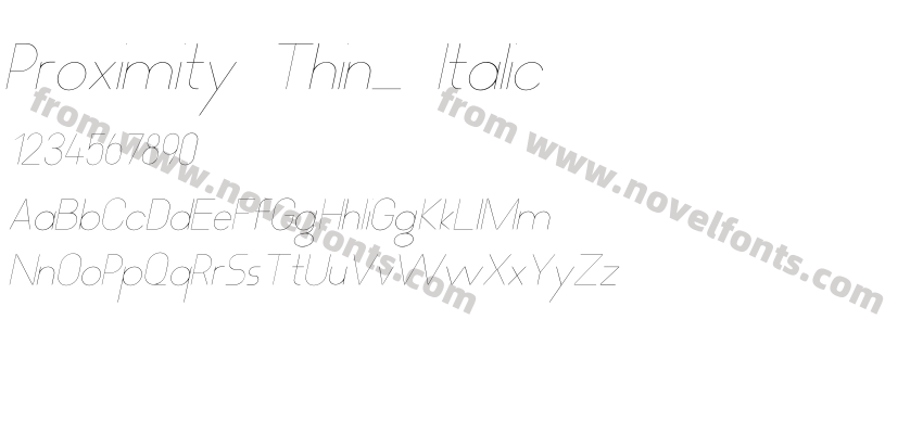 Proximity Thin_ ItalicPreview