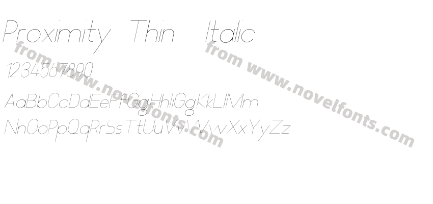 Proximity Thin_ ItalicPreview