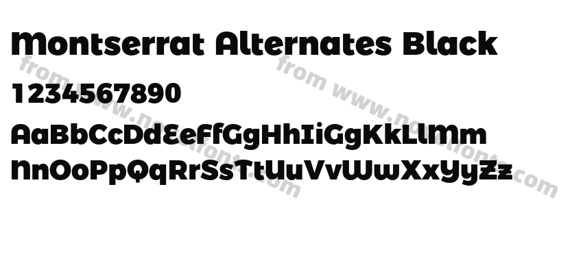 Montserrat Alternates BlackPreview