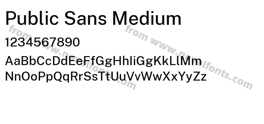 Public Sans MediumPreview