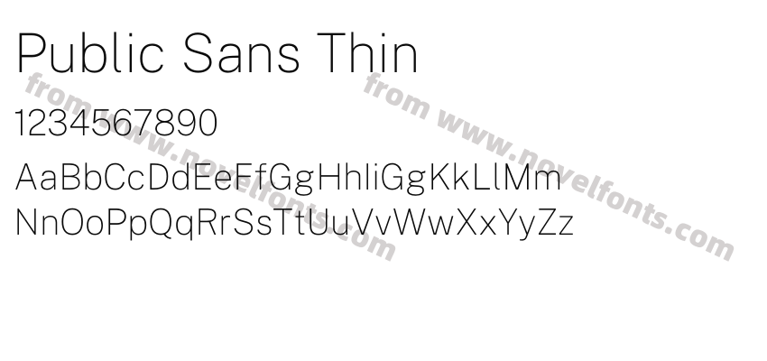 Public Sans ThinPreview