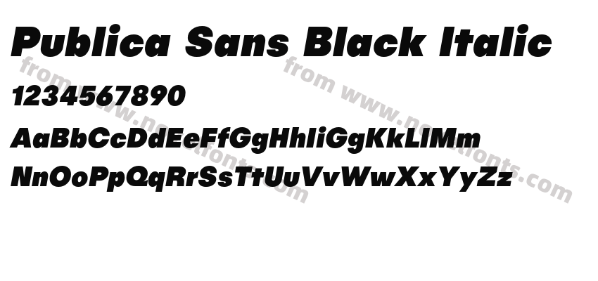 Publica Sans Black ItalicPreview