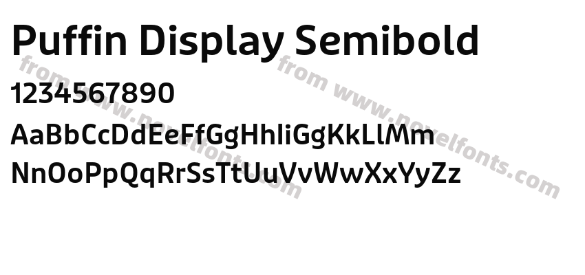 Puffin Display SemiboldPreview