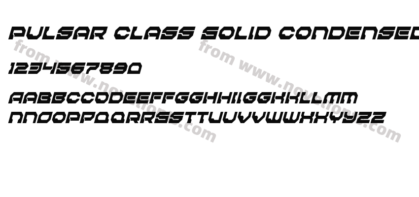 Pulsar Class Solid Condensed ItalicPreview
