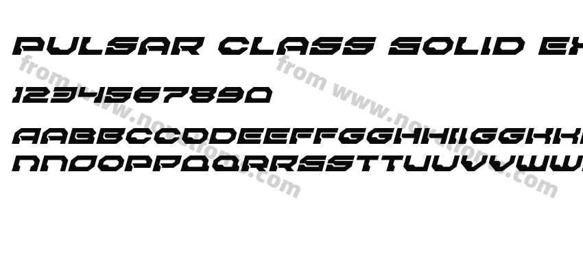 Pulsar Class Solid Expanded ItalicPreview