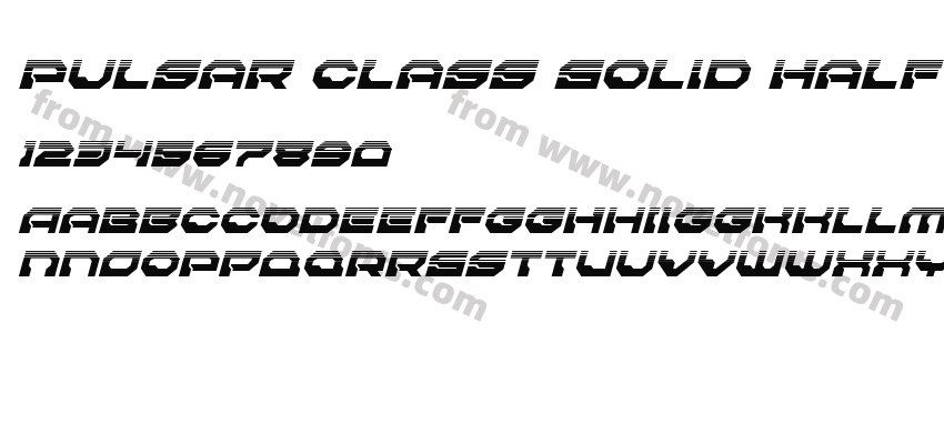 Pulsar Class Solid Halftone ItalicPreview