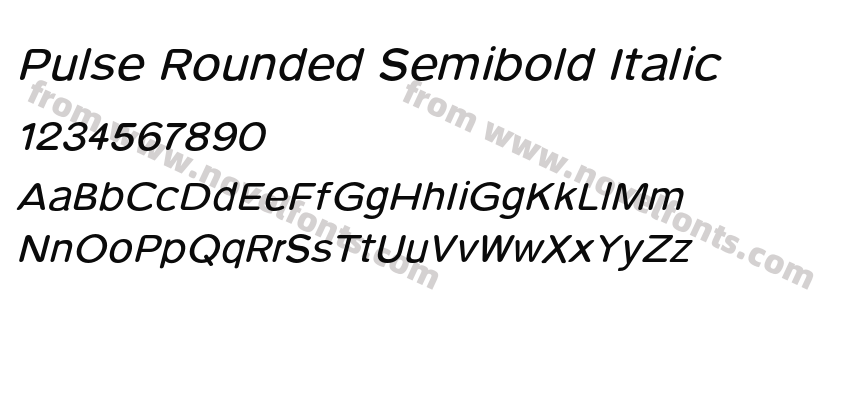 Pulse Rounded Semibold ItalicPreview