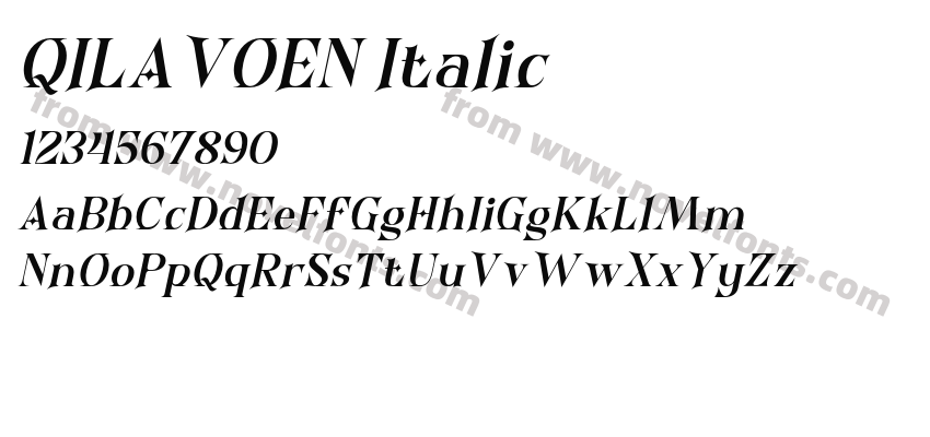 QILAVOEN ItalicPreview