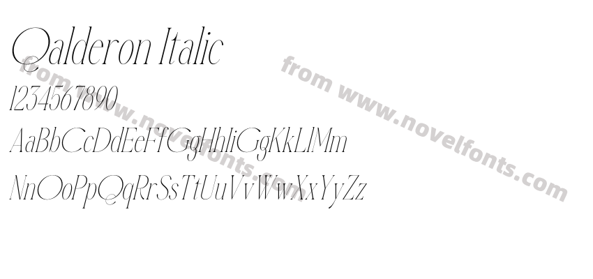 Qalderon ItalicPreview