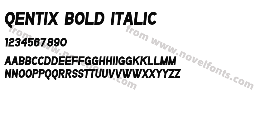 Qentix Bold ItalicPreview