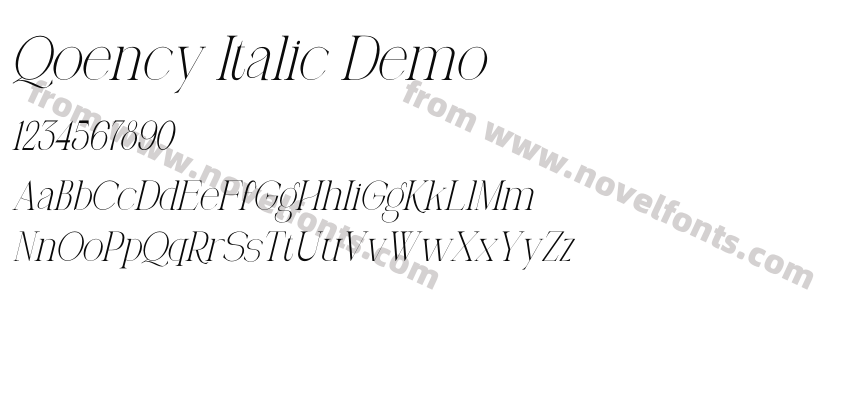 Qoency Italic DemoPreview