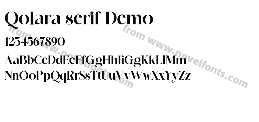 Qolara serif DemoPreview