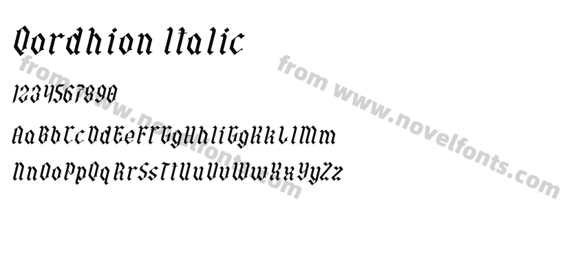 Qordhion ItalicPreview
