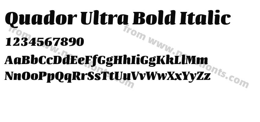 Quador Ultra Bold ItalicPreview
