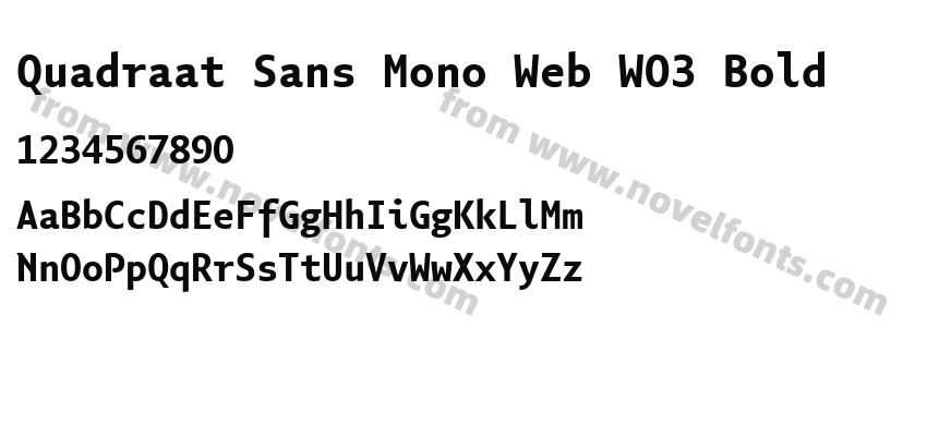 Quadraat Sans Mono Web W03 BoldPreview