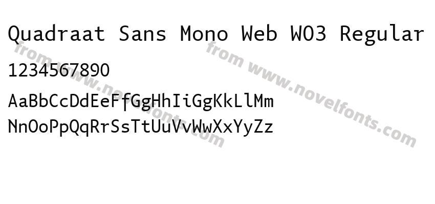 Quadraat Sans Mono Web W03 RegularPreview