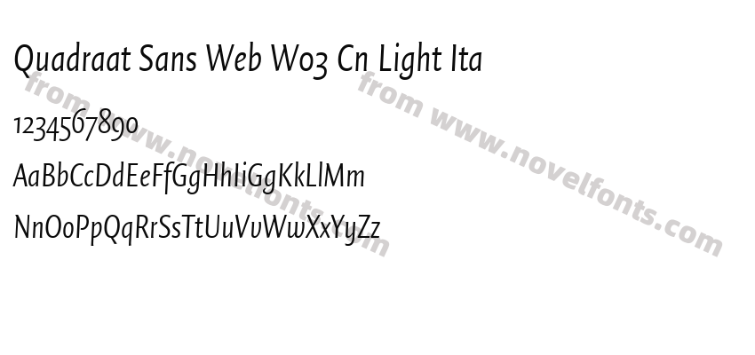 Quadraat Sans Web W03 Cn Light ItaPreview