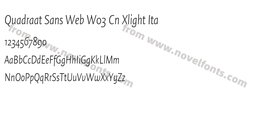 Quadraat Sans Web W03 Cn Xlight ItaPreview