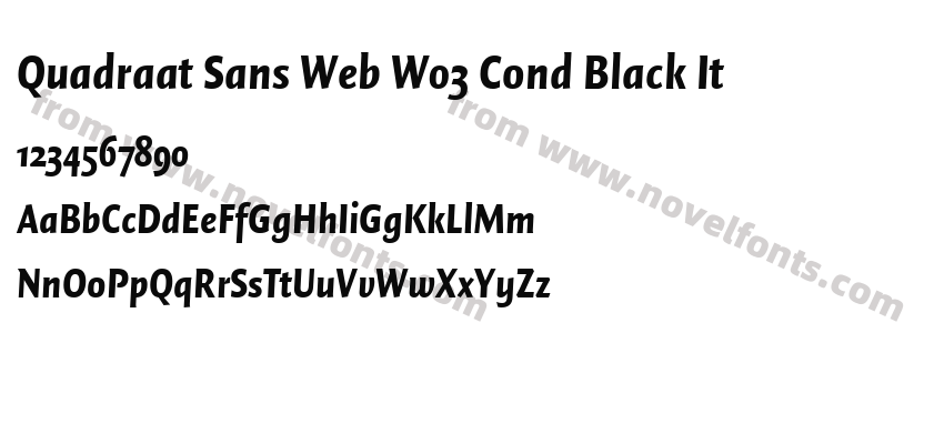 Quadraat Sans Web W03 Cond Black ItPreview