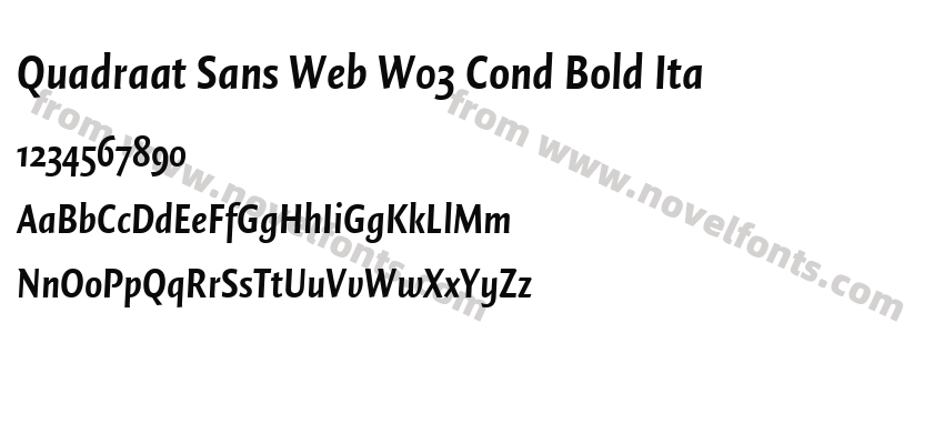 Quadraat Sans Web W03 Cond Bold ItaPreview