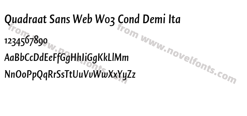 Quadraat Sans Web W03 Cond Demi ItaPreview