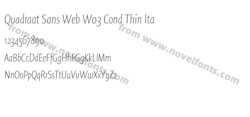 Quadraat Sans Web W03 Cond Thin ItaPreview