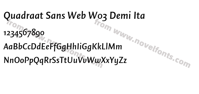 Quadraat Sans Web W03 Demi ItaPreview