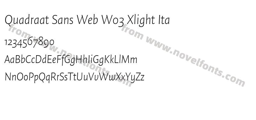 Quadraat Sans Web W03 Xlight ItaPreview
