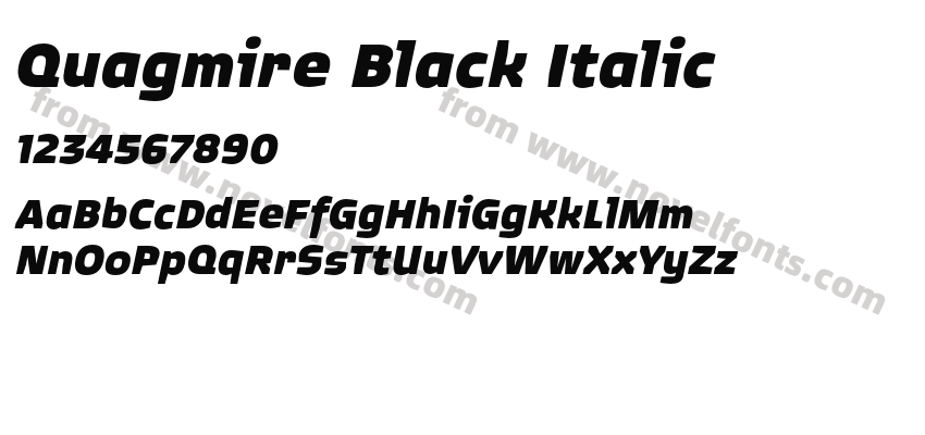 Quagmire Black ItalicPreview