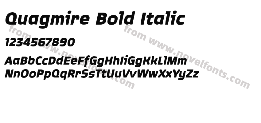 Quagmire Bold ItalicPreview