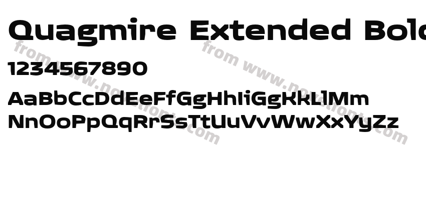Quagmire Extended BoldPreview