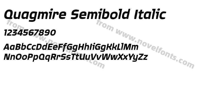 Quagmire Semibold ItalicPreview