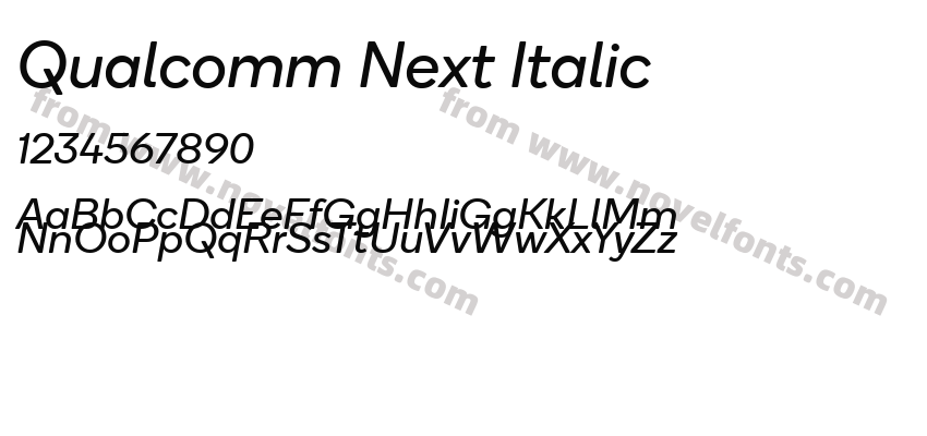 Qualcomm Next ItalicPreview