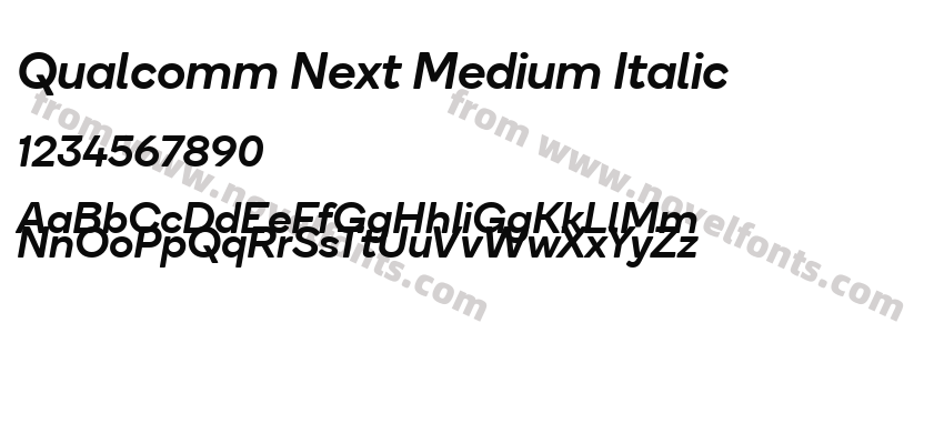 Qualcomm Next Medium ItalicPreview