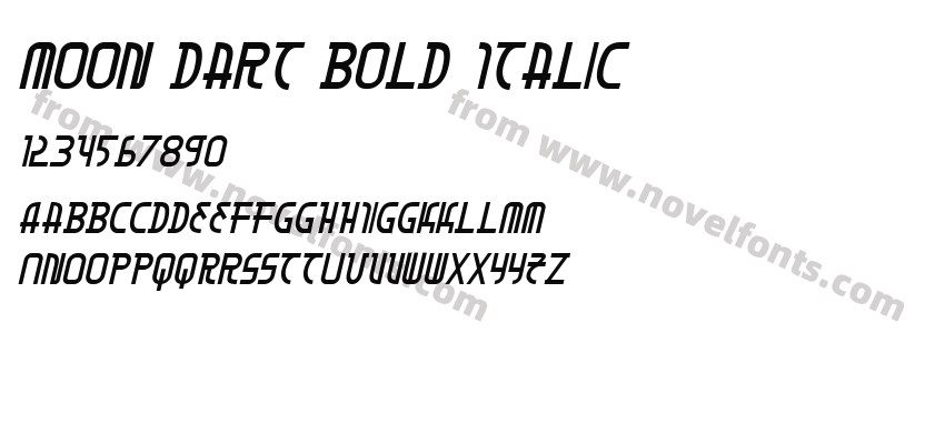 Moon Dart Bold ItalicPreview