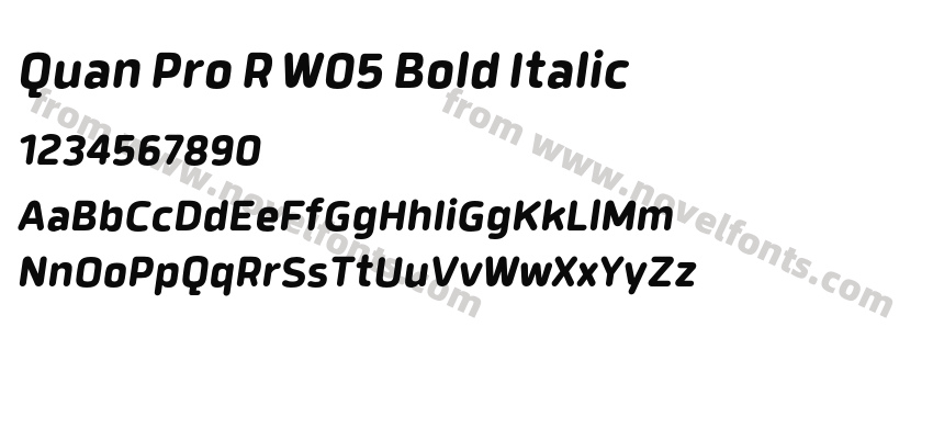 Quan Pro R W05 Bold ItalicPreview