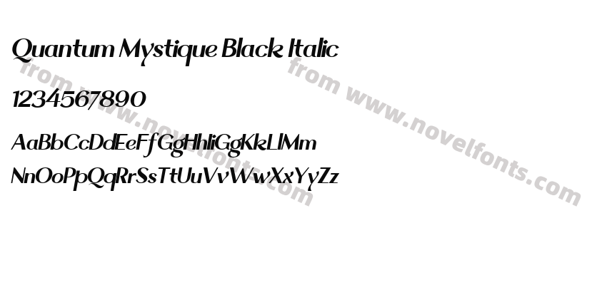Quantum Mystique Black ItalicPreview
