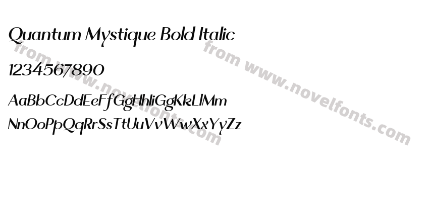 Quantum Mystique Bold ItalicPreview