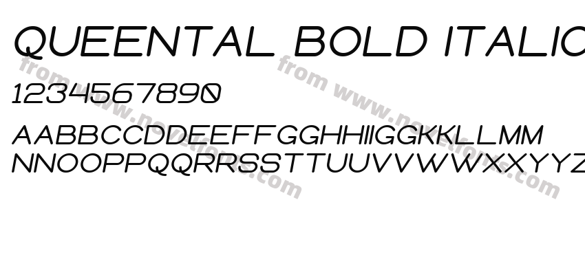 Queental Bold ItalicPreview