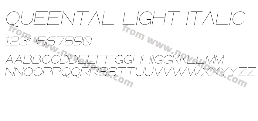 Queental Light ItalicPreview