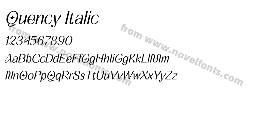 Quency ItalicPreview