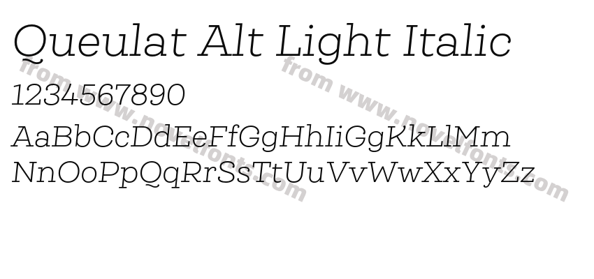 Queulat Alt Light ItalicPreview