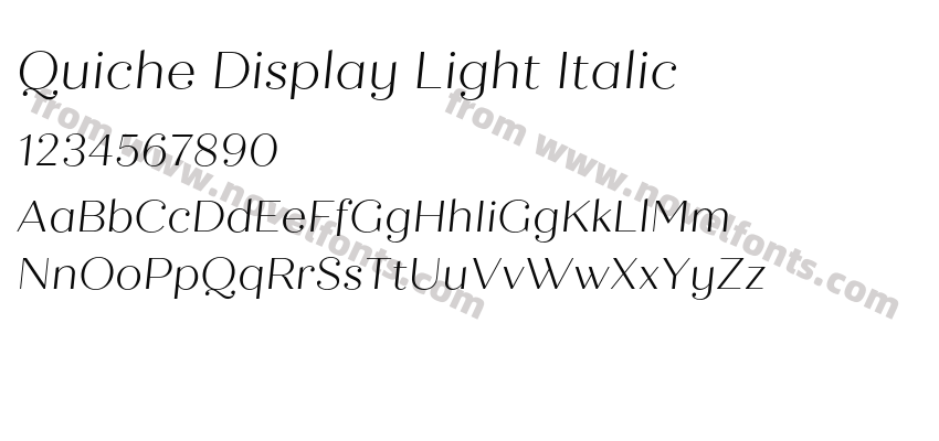 Quiche Display Light ItalicPreview