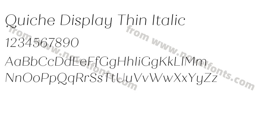 Quiche Display Thin ItalicPreview