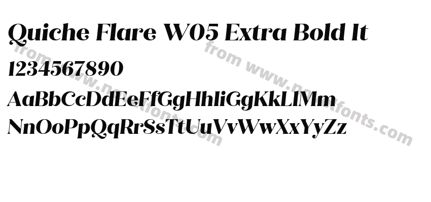 Quiche Flare W05 Extra Bold ItPreview