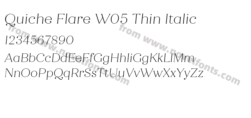 Quiche Flare W05 Thin ItalicPreview